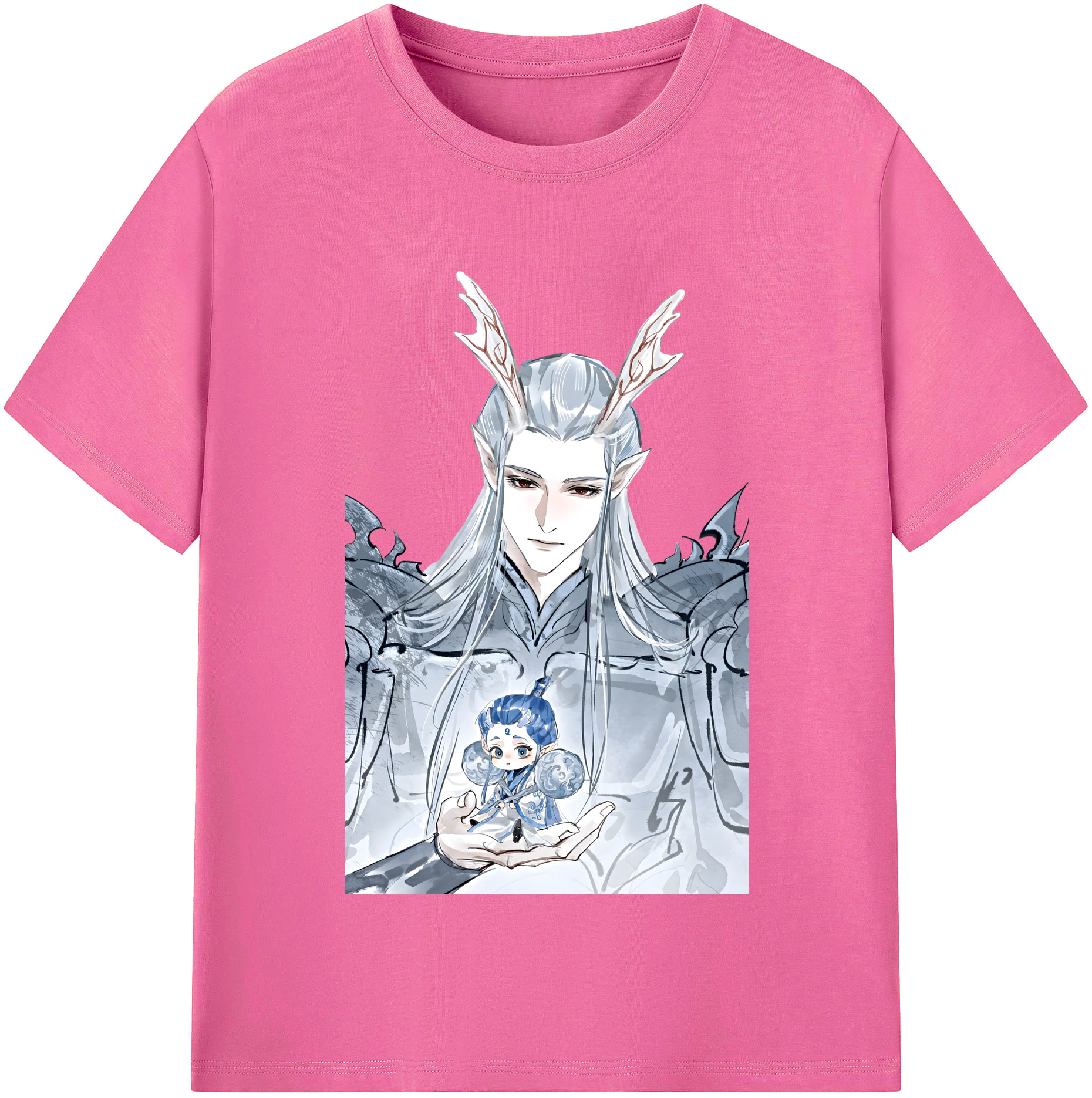 （画像用） Ne Zha 2 ナタ 魔童の大暴れ レディースカジュアルプリントTシャツ（綿100％）